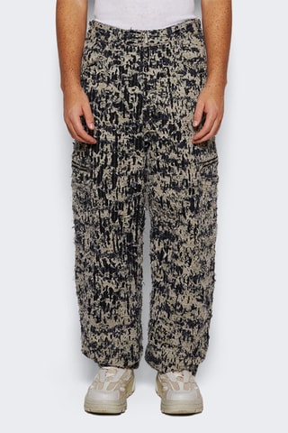 Pantalon loose - Beige et noir
