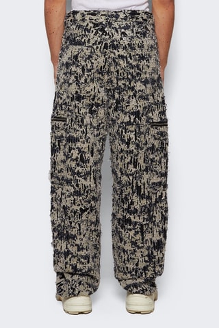 Pantalon loose - Beige et noir