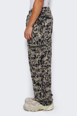 Pantalon loose - Beige et noir