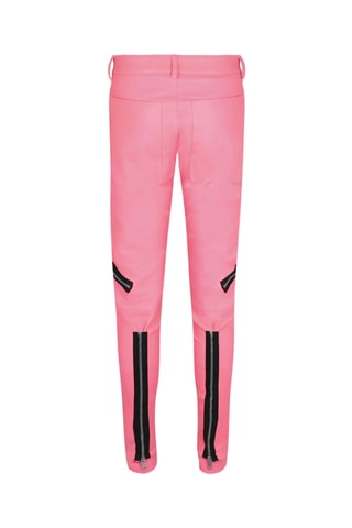 Pantalon skinny en cuir d’agneau - Rose