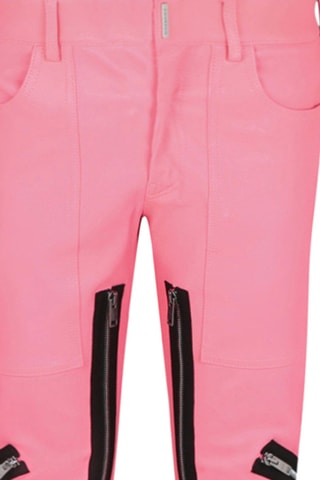 Pantalon skinny en cuir d’agneau - Rose