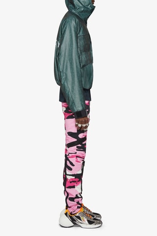 Pantalon skinny - Noir et rose