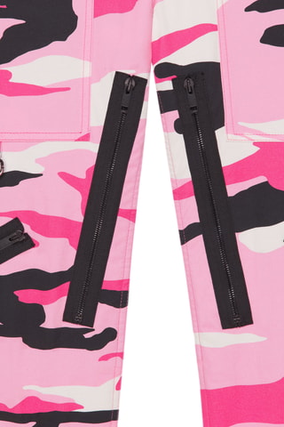 Pantalon skinny - Noir et rose