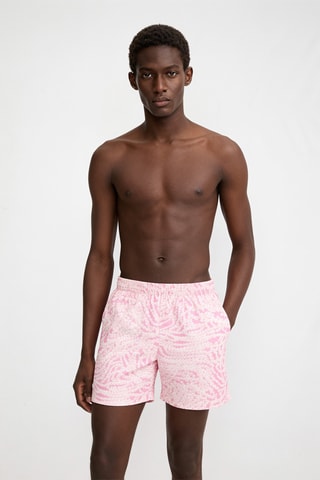 Short de bain - Rose et blanc