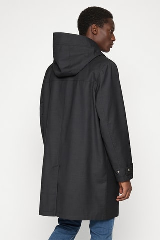 Parka à capuche en laine vierge - Gris foncé