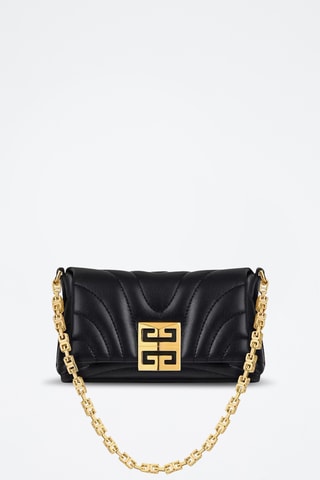 Sac porté épaule en cuir d’agneau - Noir