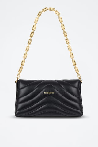 Sac porté épaule en cuir d’agneau - Noir