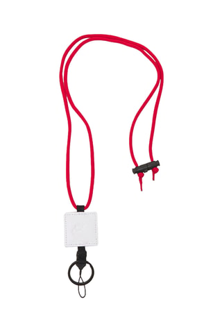 Cordon pour badge en cuir - Noir