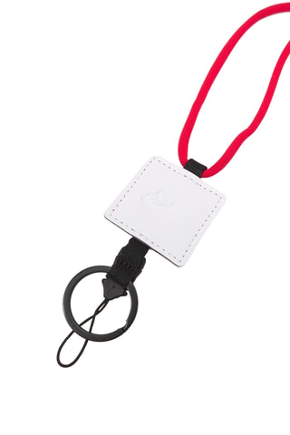 Cordon pour badge en cuir - Noir