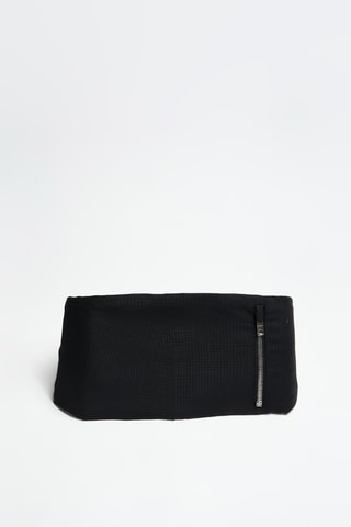 Sac banane en angora et laine - Noir