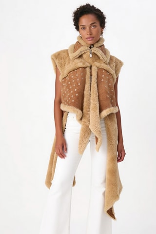 Veste sans manches en laine - Marron