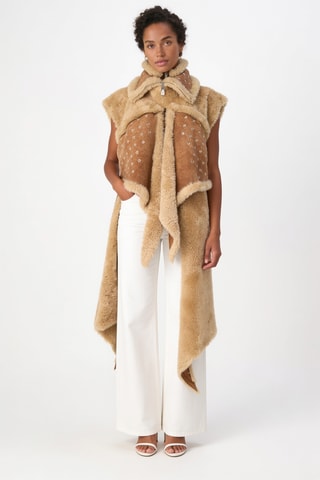 Veste sans manches en laine - Marron