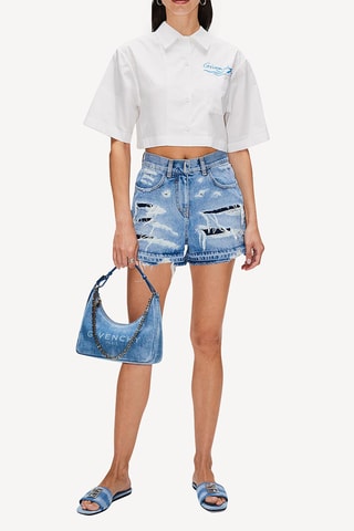 Short en jean - Bleu
