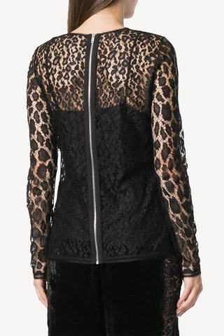 Top en dentelle - Noir