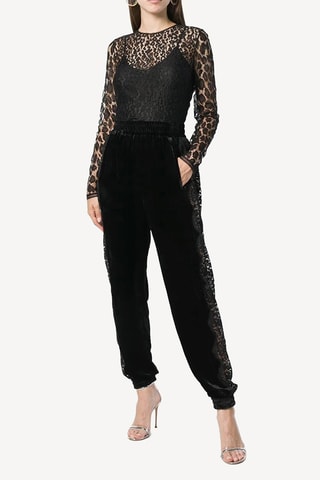 Top en dentelle - Noir