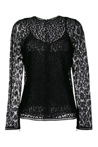Top en dentelle - Noir