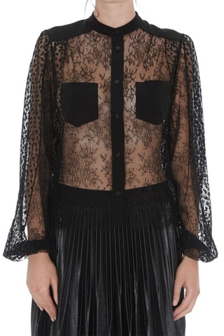 Chemisier en dentelle - Noir