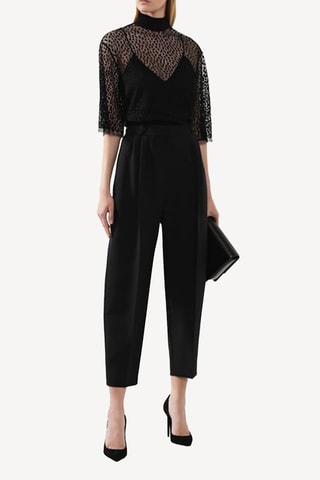 Top en dentelle - Noir