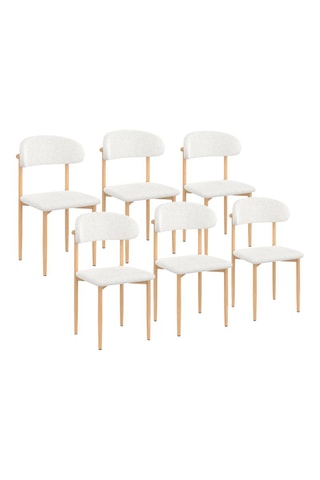6 sedie Callisto - 48 x 80 x 47 cm - Tessuto bouclette