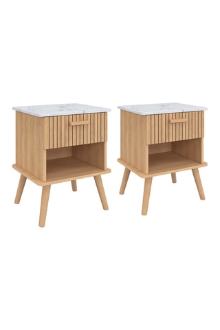 2 comodini 1 cassetto Marceau - 40 x 50 x 34 cm