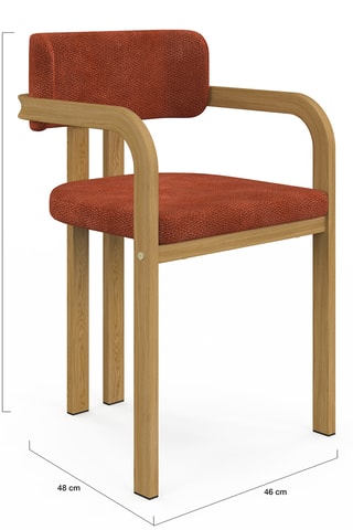 4 poltrone Elsa - Mattone - Poliestere