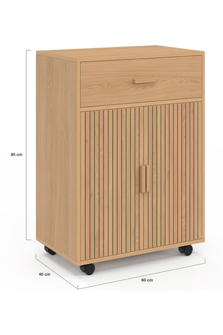 Carrellino da cucina 2 ante Faustine - 85 x 60 x 40 cm