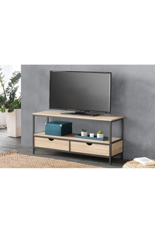 Mobile TV in legno 2 cassetti  Memphis - 113 x 40 x 55 cm