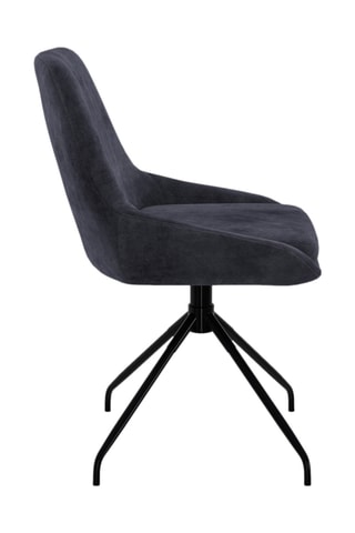 Sedie Olivia girevoli in velluto piedi in metallo - 47,5 x 54 x 79 cm– set x 2