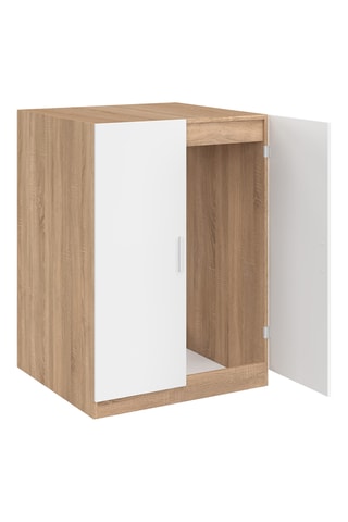 Armadietto per lavatrice 2 ante in bambù Will - 91 x 65 x 64 cm