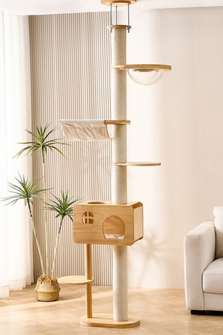 Rascador de madera - 240/260 x 47,5 x 29,5 cm