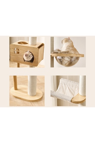 Rascador de madera - 240/260 x 47,5 x 29,5 cm