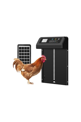 Automatische deur voor solar kippenhok met afstandsbediening - Zwart - 34,9 x 25,1 cm