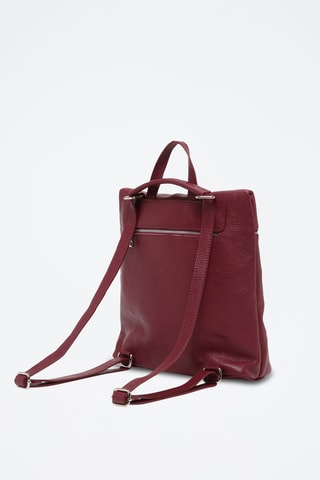 Mochila de piel Livia - Burdeos