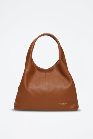 Bolso shopper de piel Tikki - Camel