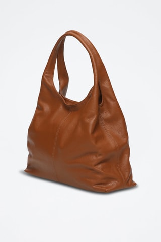 Bolso shopper de piel Tikki - Camel