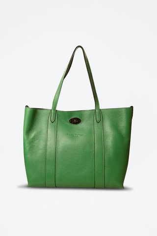 Bolso shopper y neceser de piel Elis - Verde