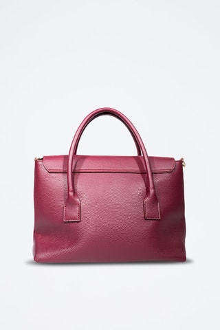 Bolso shopper de piel Elara - Burdeos
