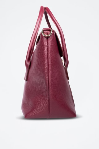 Bolso shopper de piel Elara - Burdeos
