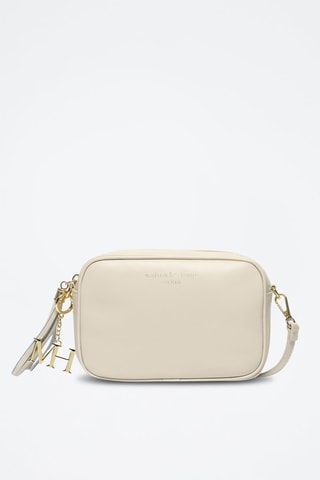 Bandolera de piel Gaby box - Beige