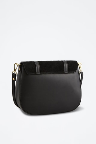Bandolera de piel Tex - Negro