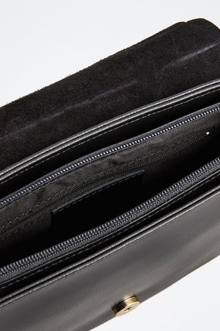 Bandolera de piel Tex - Negro
