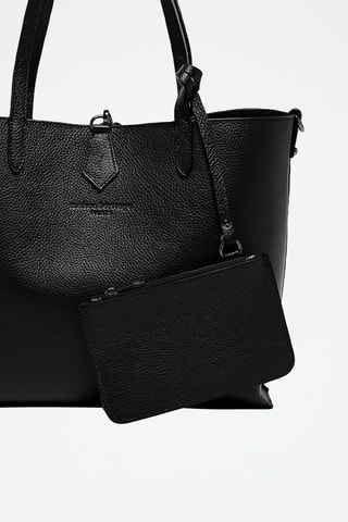 Bolso shopper de piel Elix - Negro