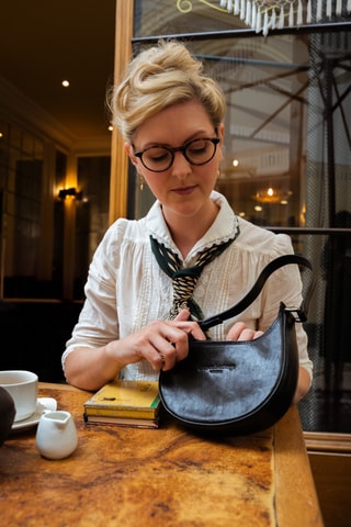 Bolso de piel Orion - Negro