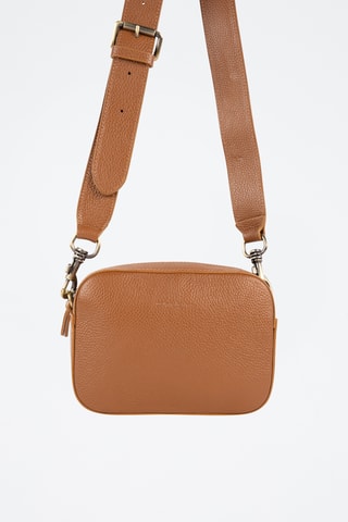 Bandolera de piel  - Camel