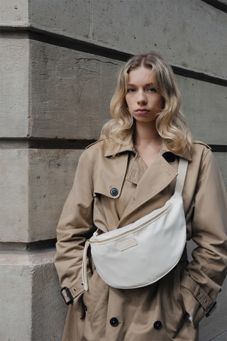 Riñonera de piel Rachel Ny - Beige