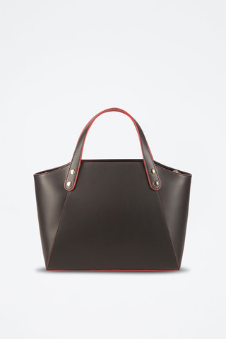 Bolso de piel Parl - Negro y rojo