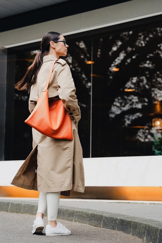 Bolso de piel Ori - Naranja