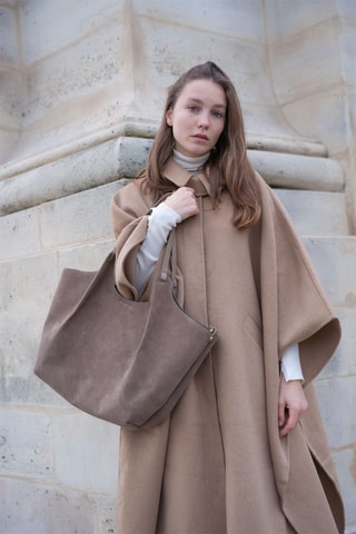 Bolso de piel - Topo