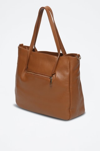 Bolso shopper de piel Myriam - Camel