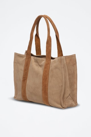 Bolso shopper de piel Sky - Topo